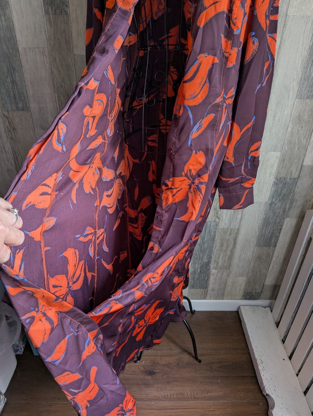 Exquoise Anthropologie New With Tags Xl Maxi Shirt Dress - Picture 3 of 16